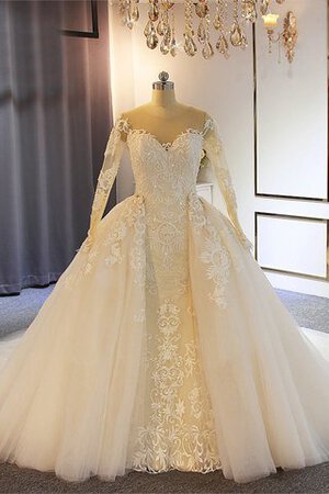 Robe de mariée en satin en dentelle spécial naturel longue - Photo 1