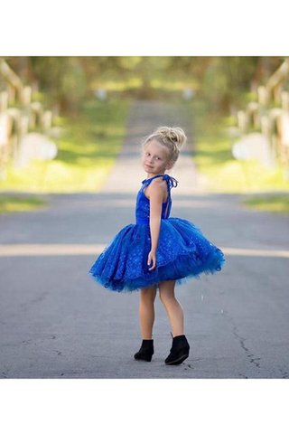 Abito da Cerimonia Bambini con Applique Anello Senza Maniche in Tulle decorato Puffy - Foto 2