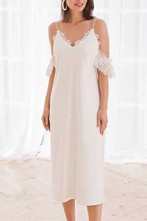 Robe de mariée fabuleux arrivée au mollet bandouliere spaghetti simple naturel - Photo 1