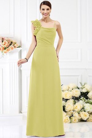 Ärmelloses Reißverschluss Chiffon Empire Taille Bodenlanges Brautjungfernkleid - Bild 8