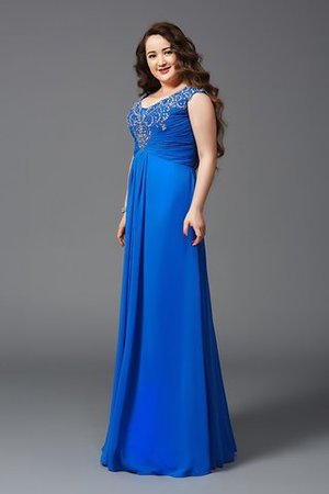 Spaghetti Träger Reißverschluss Empire Taille Chiffon Ballkleid für Übergröße - Bild 7