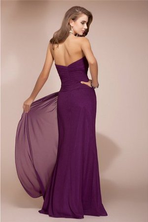 Robe demoiselle d'honneur longue avec perle en chiffon collant de lotus - Photo 30