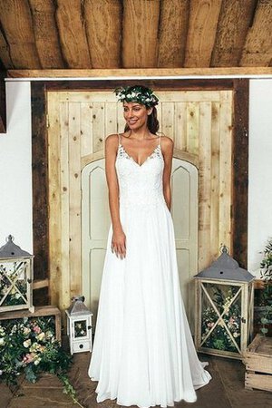 Abito da Sposa con Piega Vintage con Bottone in Chiffon Conotta in pizzo - Foto 1