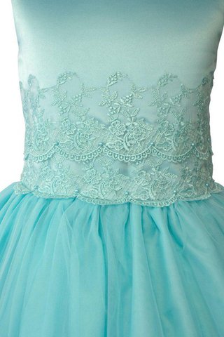 Robe de cortège enfant elevé avec décoration dentelle decoration en fleur en tulle en satin - Photo 2