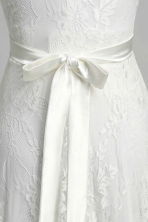 Abito da Sposa V-Scollo con Fiocco Semplice con Piega A Terra A-Line - Foto 9