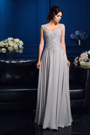 Abito mamma Sposa Naturale in Chiffon A-Line Senza Maniche Principessa - Foto 1