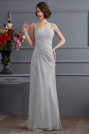 Robe de bal longueur au ras du sol larges bretelles de sirène avec perle en chiffon - Photo 1