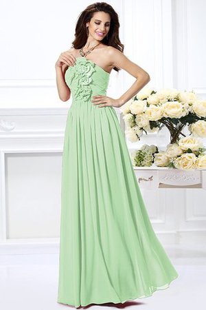 Robe demoiselle d'honneur fermeutre eclair en chiffon avec fleurs de bustier ligne a - Photo 26