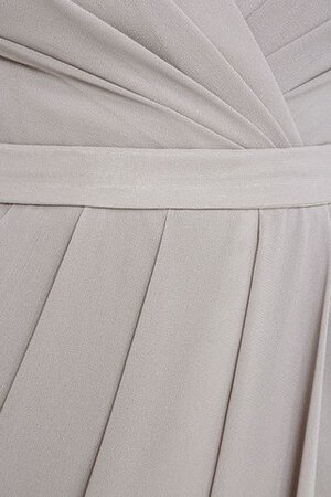 Kurze Ärmeln gerüschtes Modern glamouröses knöchellanges Brautjungfernkleid aus Chiffon - Bild 5