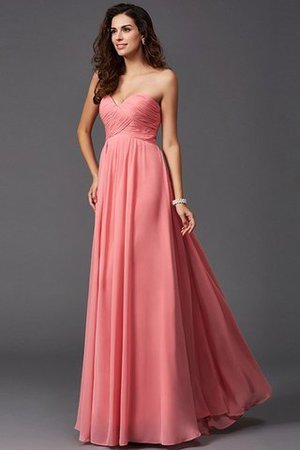 Robe demoiselle d'honneur longue ligne a de princesse en chiffon de col en cœur - Photo 27