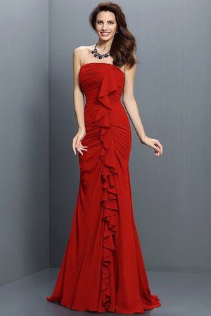 Robe demoiselle d'honneur plissage longue avec zip en chiffon de bustier - Photo 23