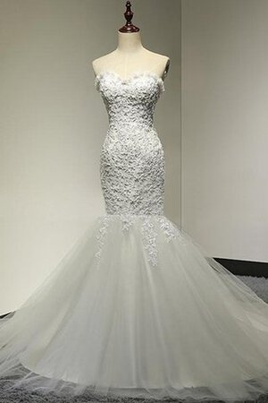 Robe de mariée delicat extraodinaire avec perle de sirène en tulle - Photo 1