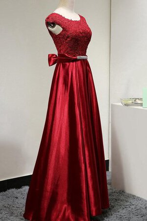 Elegante Vestido de Dama de Honor de Encaje Adorno de Cremallera de Hasta el suelo - Foto 3