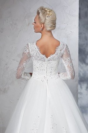 Robe de mariée luxueux longue avec décoration dentelle avec zip de mode de bal - Photo 8