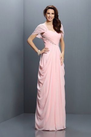 Robe demoiselle d'honneur plissage de col en cœur avec fronce a-ligne avec chiffon - Photo 22