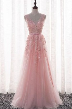 Robe de bal romantique luxueux intemporel avec sans manches textile en tulle - Photo 6