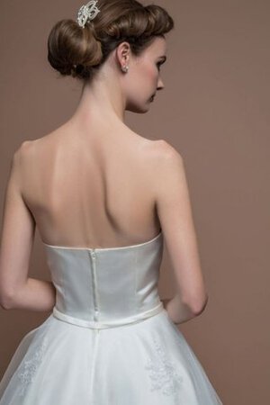 Abito da Sposa con Fusciacca Sotto Ginocchio classico con Nastro con Manica Corte A-Line - Foto 7