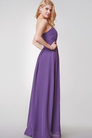 Robe demoiselle d'honneur plissé elégant avec chiffon avec zip avec sans manches - Photo 3