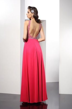 Robe de soirée sexy longue encolure ronde de princesse décolleté dans le dos - Photo 2