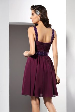 Robe de cocktail bref ruché avec zip de princesse avec sans manches - Photo 2