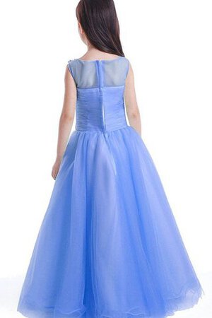 Robe de cortège enfant textile en tulle appliques avec manche épeules enveloppants avec zip - Photo 2