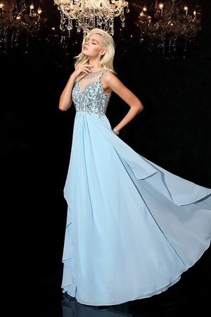 Robe de soirée longue de princesse manche nulle avec perle avec zip - Photo 3