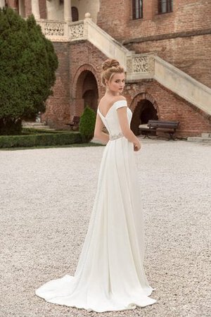 Abito da Sposa Naturale Cinghia in rilievo a Sala Tubino Pomposo Alla Caviglia - Foto 3