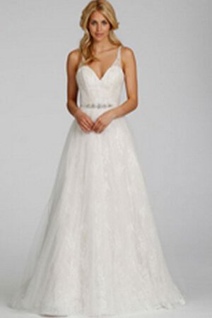 Abito da Sposa sexy in Tulle A-Line a riva Naturale decorato - Foto 1