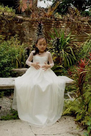 Vestido de Floristas de Corte-A en Gasa de Manga suelta de Hasta el suelo de Manga larga - Foto 1