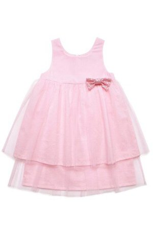 Robe de cortège enfant plissé avec nœud de col carré avec zip - Photo 5