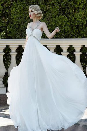 Robe de mariée attirent romantique avec perle ligne a de col en cœur - Photo 1