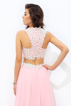 Robe de bal longue sexy avec zip bretelles spaghetti decoration en fleur - Photo 7