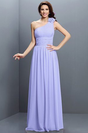 Robe demoiselle d'honneur longue en chiffon au drapée jusqu'au sol fermeutre eclair - Photo 17