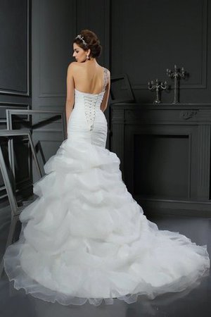 Klassisches Anständiges Luxus Brautkleid mit Rücken Schnürung mit Herz-Ausschnitt - Bild 2