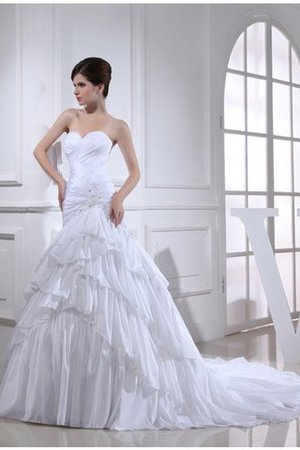 Robe de mariée longue avec sans manches avec lacets de sirène appliques - Photo 1