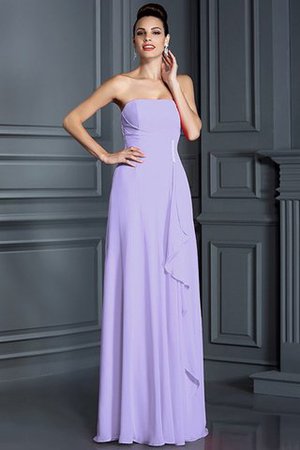 Robe demoiselle d'honneur manche nulle a-ligne en chiffon avec zip de princesse - Photo 17