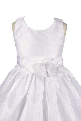 Robe de cortège enfant avec sans manches col u profond avec fleurs a-ligne - Photo 2