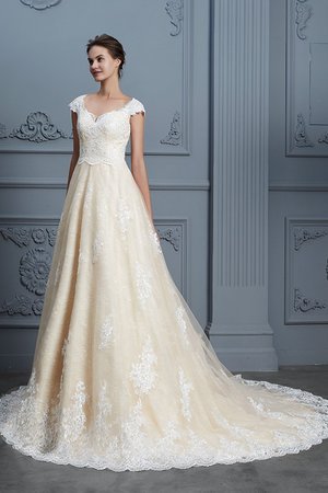 Abito da sposa moderno eccitante coda a strascico corto convenzionale seducente ball gown - Foto 1