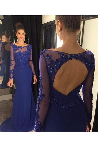 Elegante Vestido de Noche de con Lentejuelas de Apliques de Manga larga de Joya - Foto 2