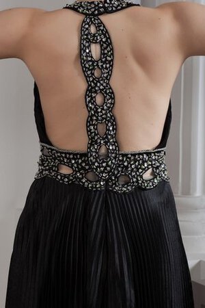 Schlüsselloch Rücken A-Line langes Abendkleid mit Perlen - Bild 2