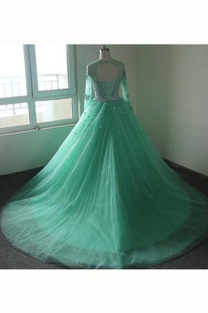 Spitze Tüll Organza Quinceanera Kleid mit Rüschen mit Bordüre - Bild 2