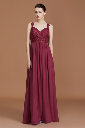 Robe demoiselle d'honneur avec chiffon de princesse énergique jusqu'au sol naturel - Photo 6