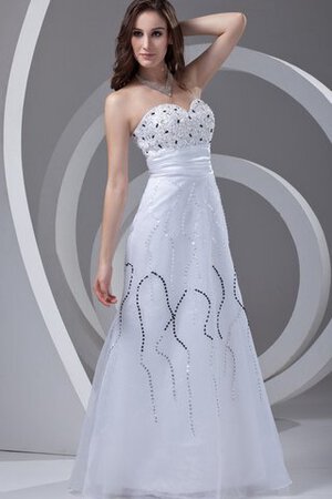 Ärmelloses enganliegendes langes Abendkleid aus Organza - Bild 4