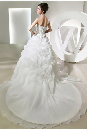 Abito da Sposa Alta Vita Cuore Ball Gown con Fiore Semplice - Foto 2