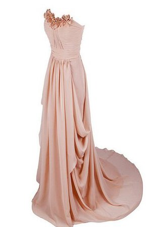 Robe demoiselle d'honneur naturel avec sans manches avec fronce avec chiffon avec zip - Photo 3