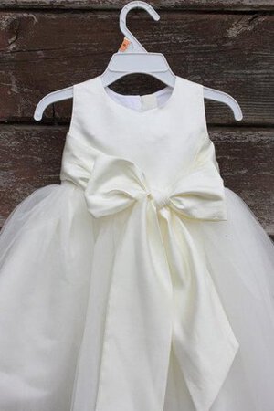 Abito da Cerimonia Bambini A Terra in Tulle Senza Maniche con Nastro Ball Gown con Fusciacca - Foto 3