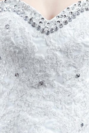 Robe de mariée eclaté simple avec décoration dentelle manche nulle avec perle - Photo 2