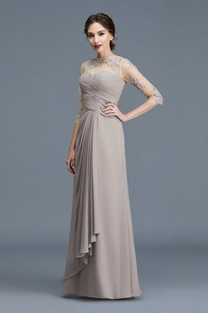 Abito mamma Sposa Naturale con Increspature in Chiffon Principessa A-Line - Foto 4