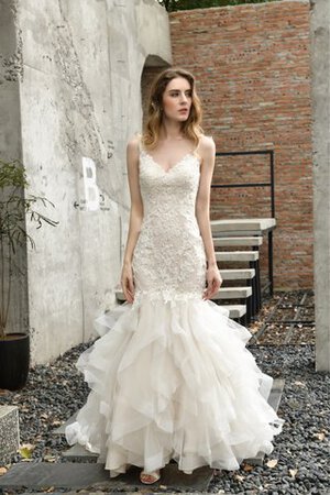 Abito da sposa naturale lusso bella in tulle coda a strascico corto in raso - Foto 8