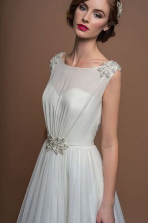 Robe de mariée naturel avec chiffon ligne a col en v foncé - Photo 4